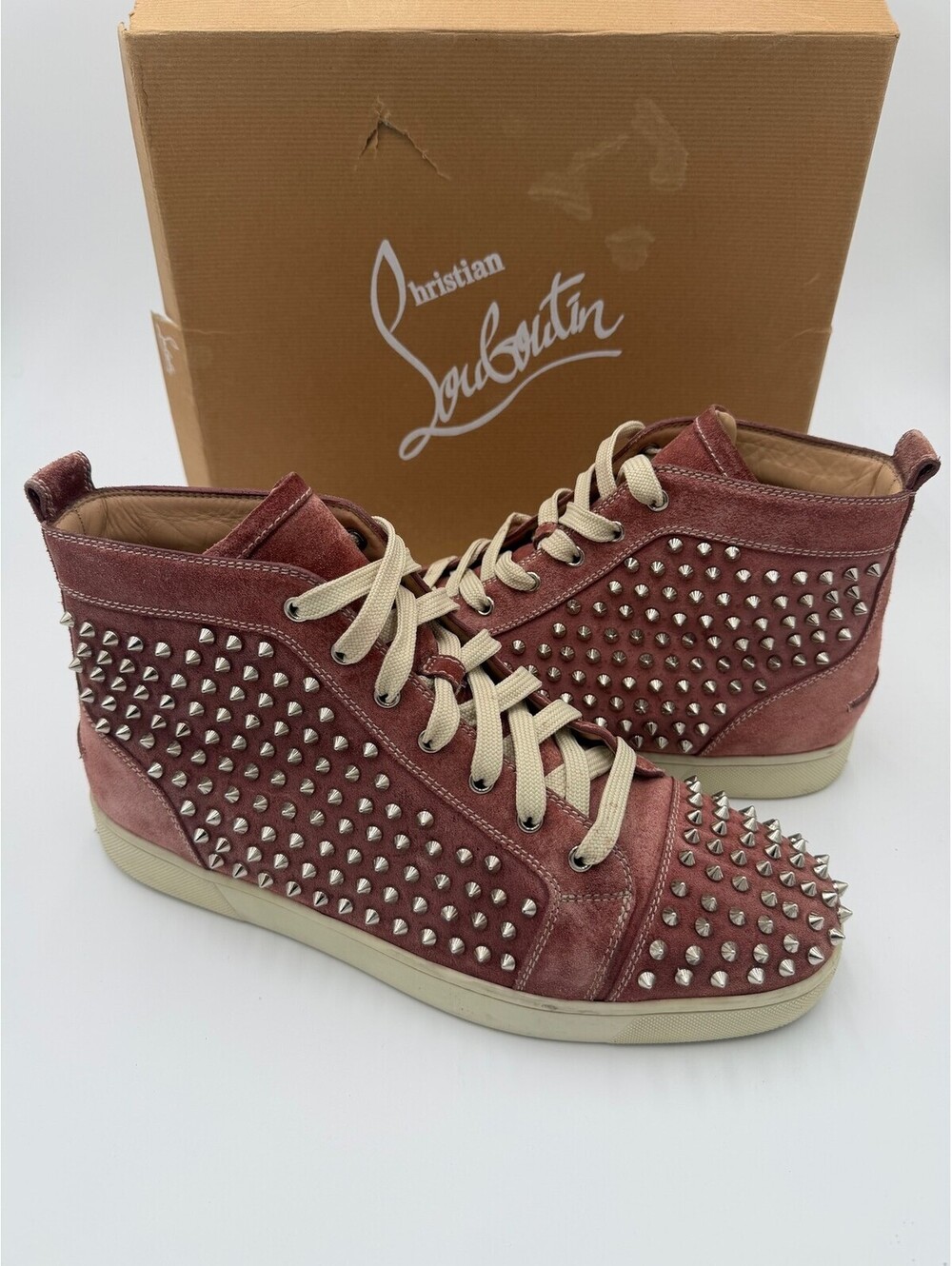 Christian Louboutin Louis Spikes High-Top Sneaker Size 12/45